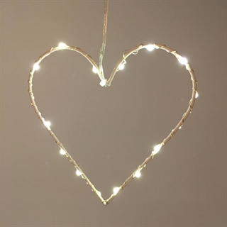 Hjerte med lyskæde -15 lys